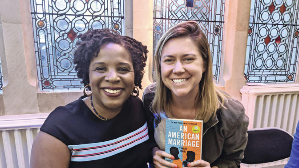 Grace Ortelere (right) with author Tayari Jones