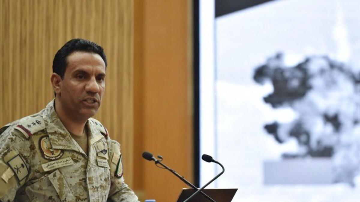 Arab coalition spokesman Colonel Turki Al Malki. (SPA)