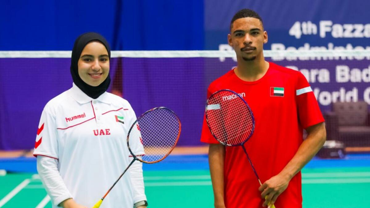 UAE players Salama Alkhateri and Humaid Alsenaani