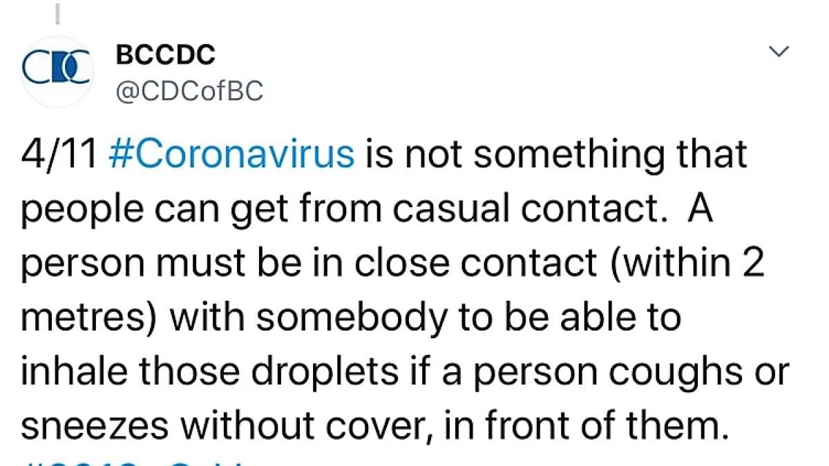 Casual contact has been cited as one of the ways coronavirus is transmitted.