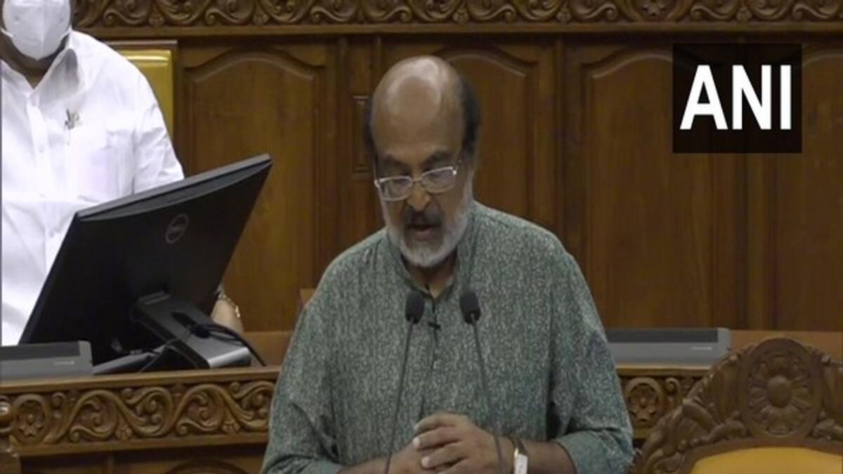 Dr Thomas Isaac presents his budget in Kerala assembly. — ANI