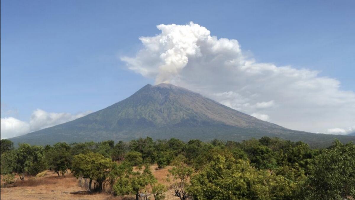 Volcano erupts in Bali, spews smoke, ash