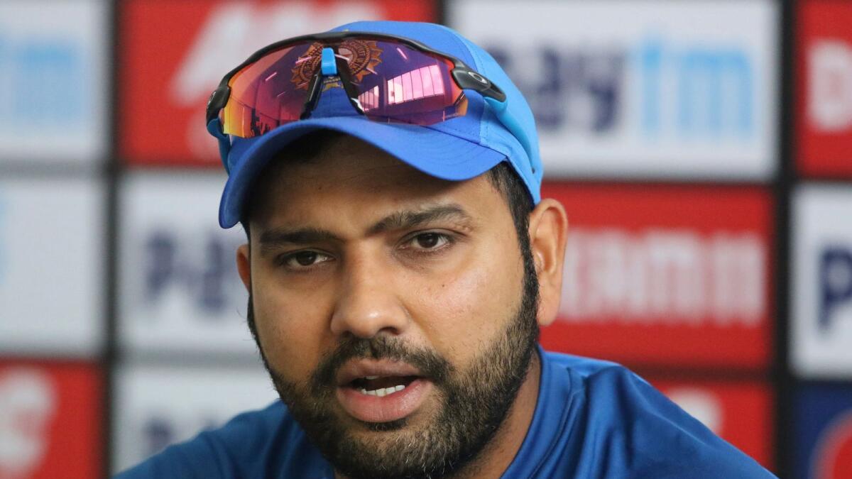 Rohit Sharma is suffering from hamstring injury.— AP