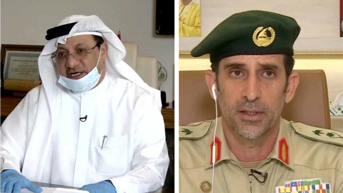 coronavirus, covid-19, dubai police, Abdullah Khalifa Al Marri, Humaid Al Qutami, dubai health authority, DHA