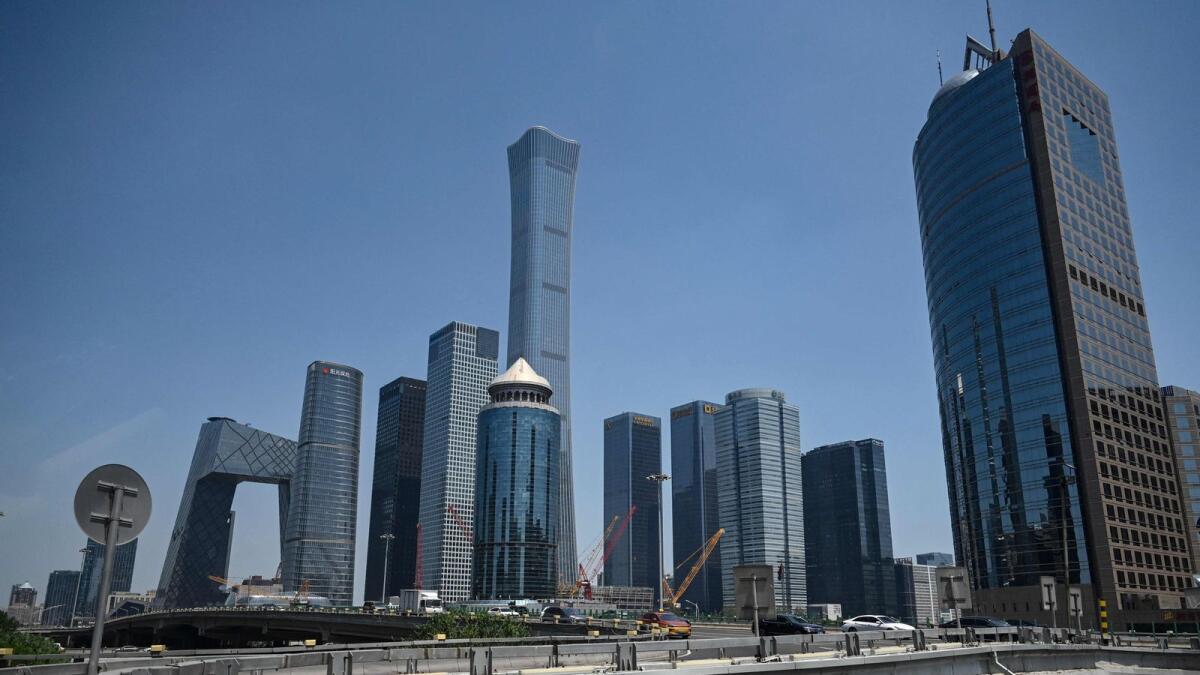 The general view showing buildings of the central business district in Beijing on July 17. — AFP