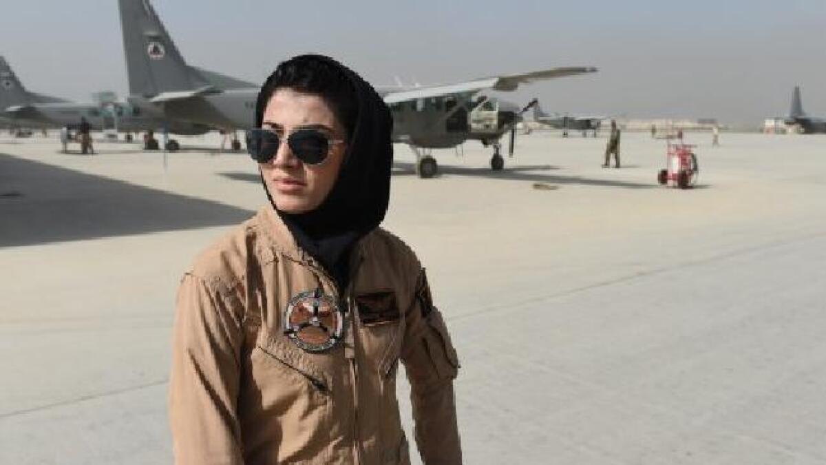  Anger in Afghanistan at first female pilots US asylum bid 