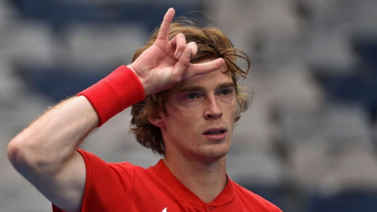 Andrey Rublev guns for a fifth ATP title in a row at the ongoing Dubai Duty Free Tennis Championships. (Twitter)