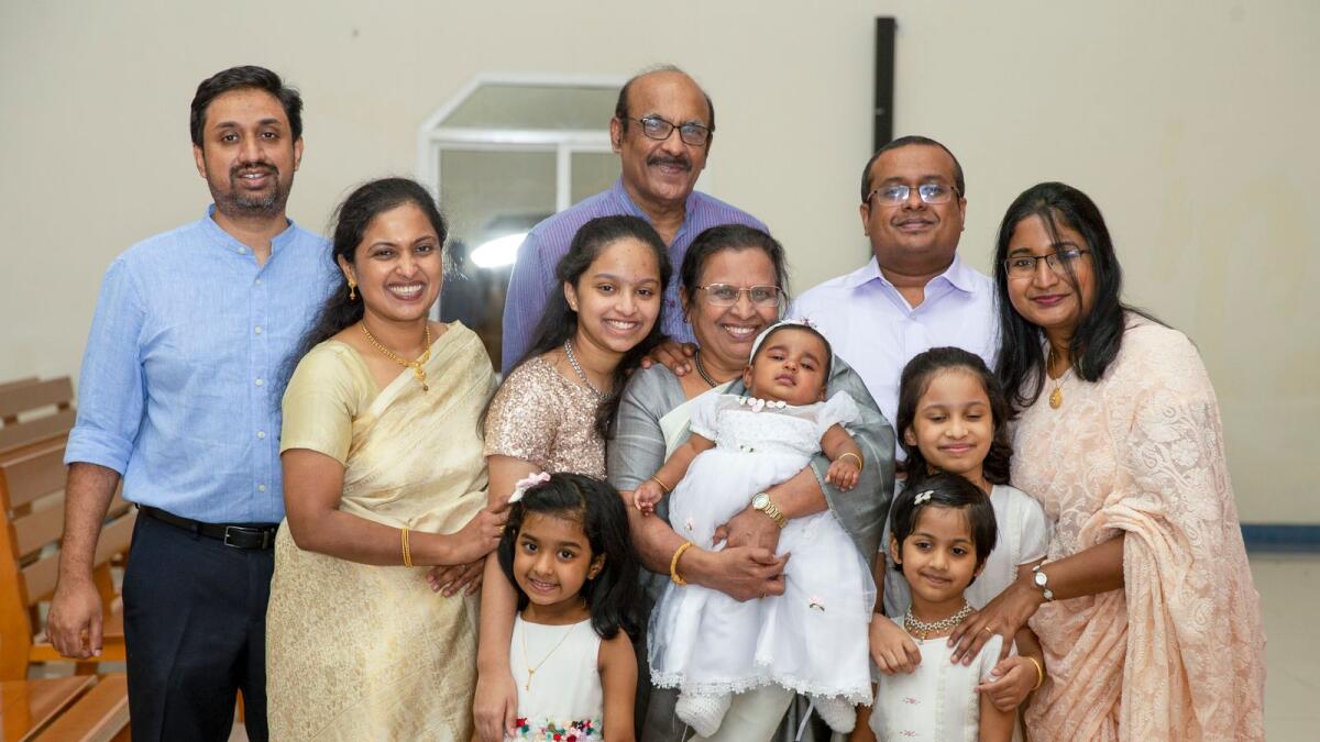 The Kurian-Varghese family in one frame in a photo taken recently.