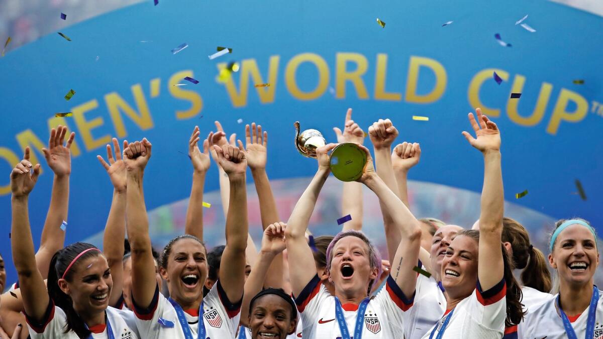 The US women's team. — AP