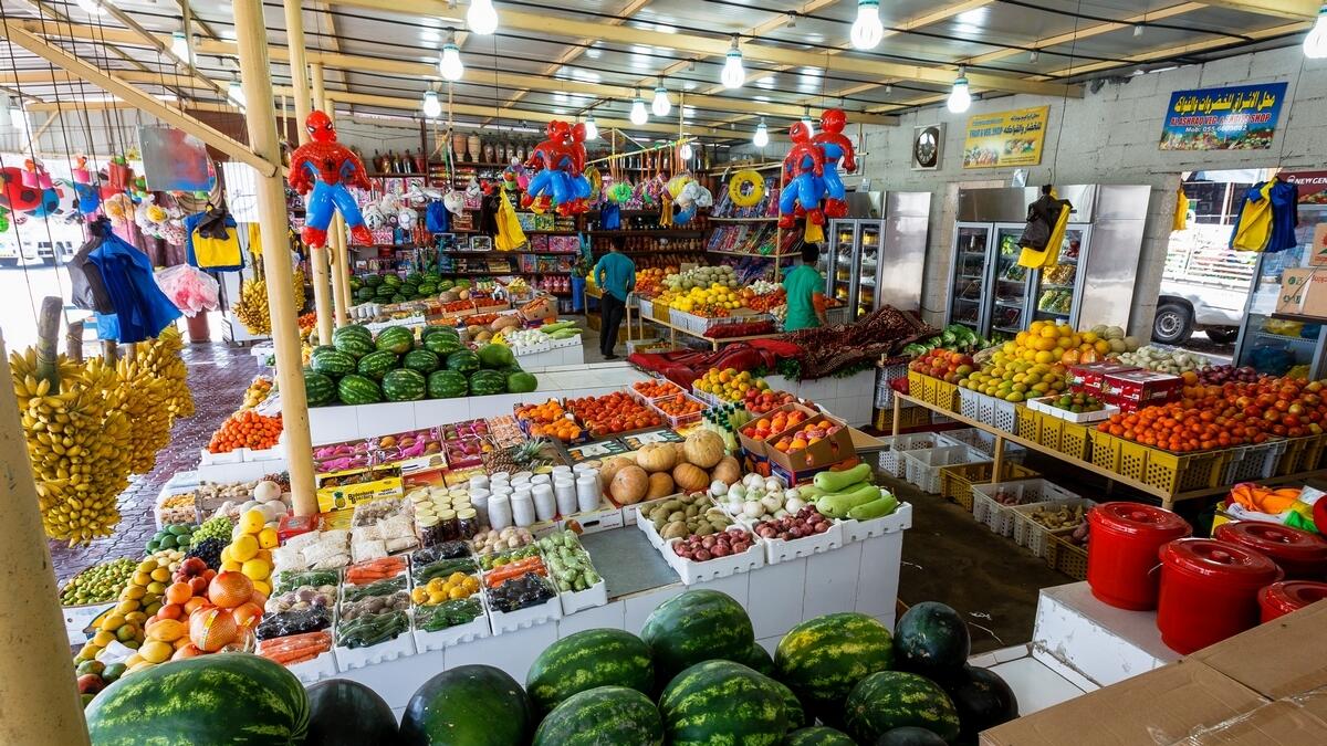FRESH FROM THE FARMS... Fruits and vegetables can be bought at huge bargains from the Masafi Friday Souq