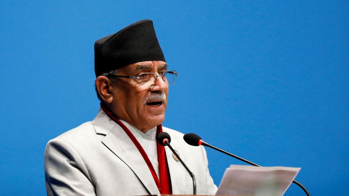 Nepal's Prime Minister Pushpa Kamal Dahal. Photo: Reuters file