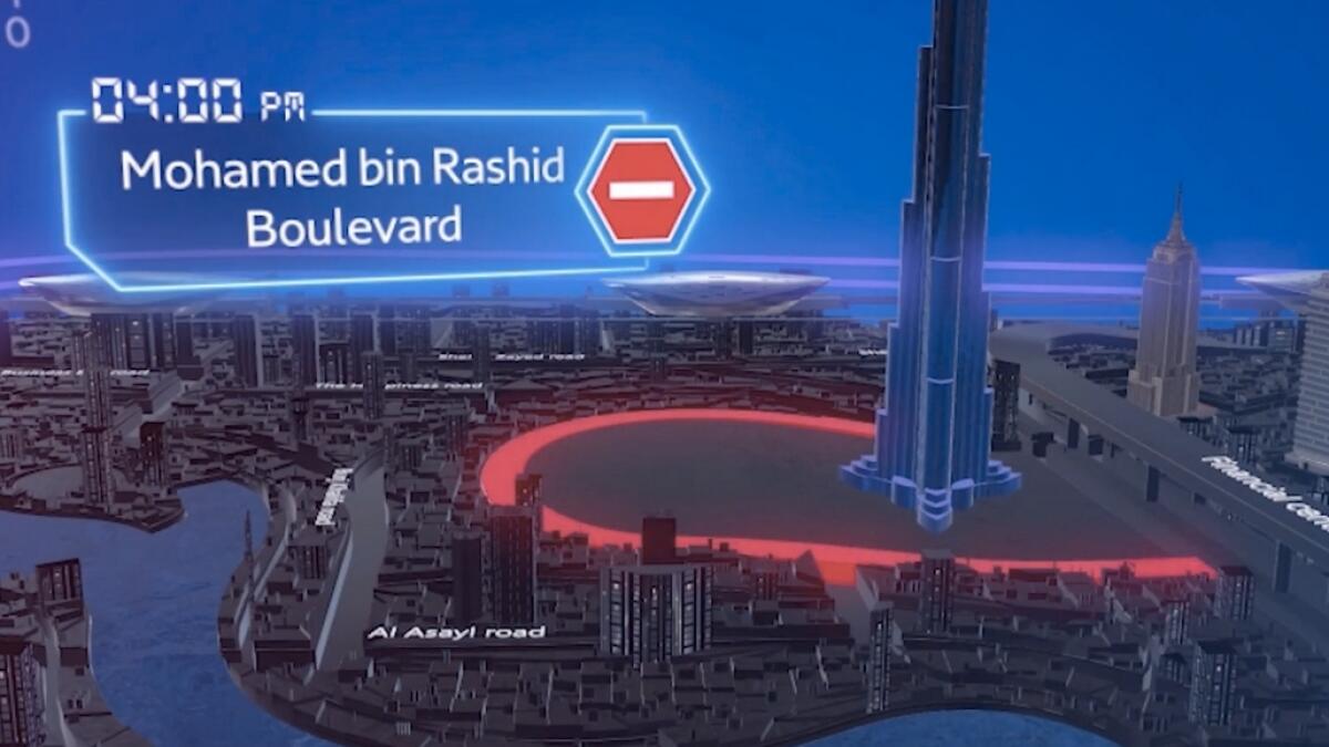 Mohammed bin Rashid Boulevard will close from 4pm.