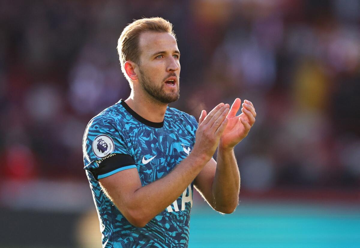 Tottenham striker Harry Kane applauds fans after the match. — Reuters