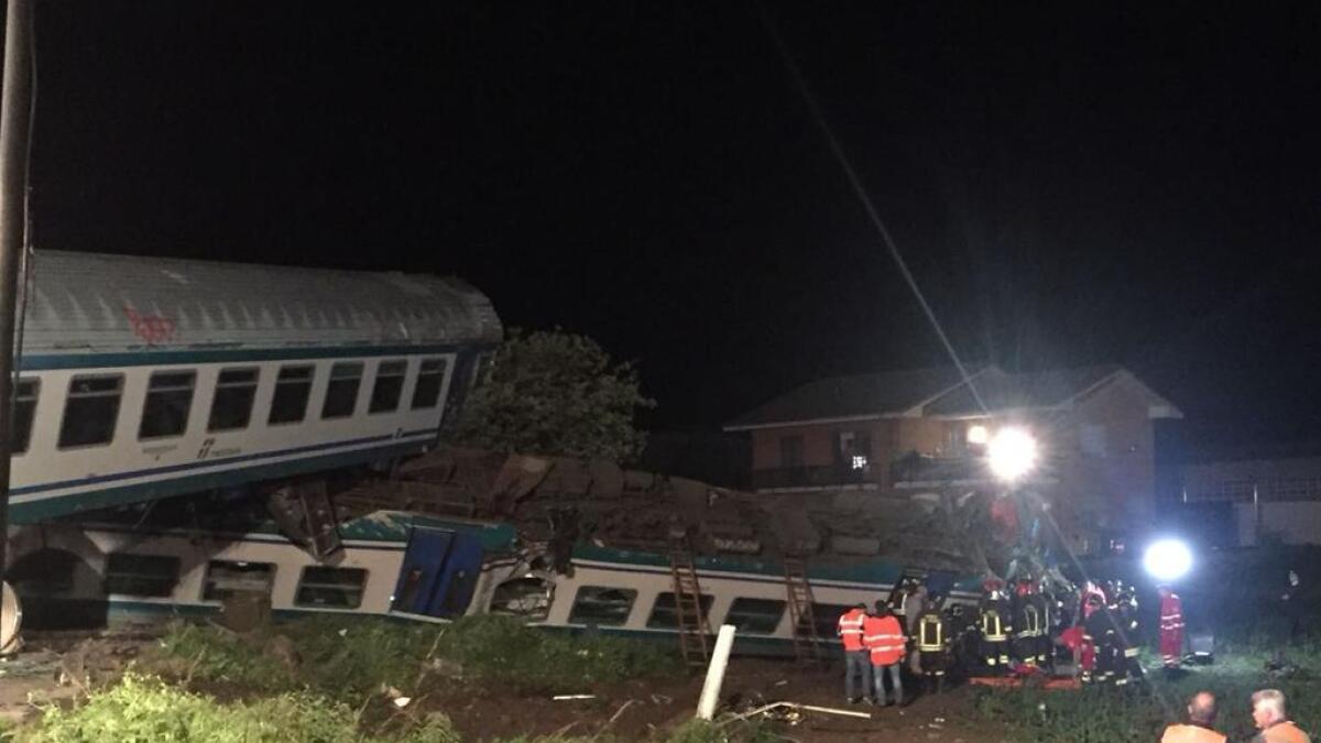 Two dead, others injured after train derails in Italy 
