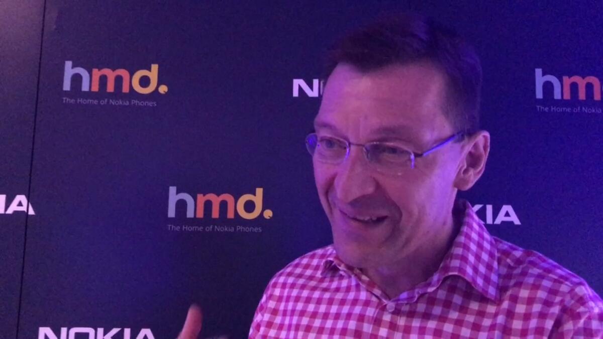 Pekka Rantala, chief marketing officer of HMD Global, speaking to Khaleej Times at the launch event late on Wednesday.