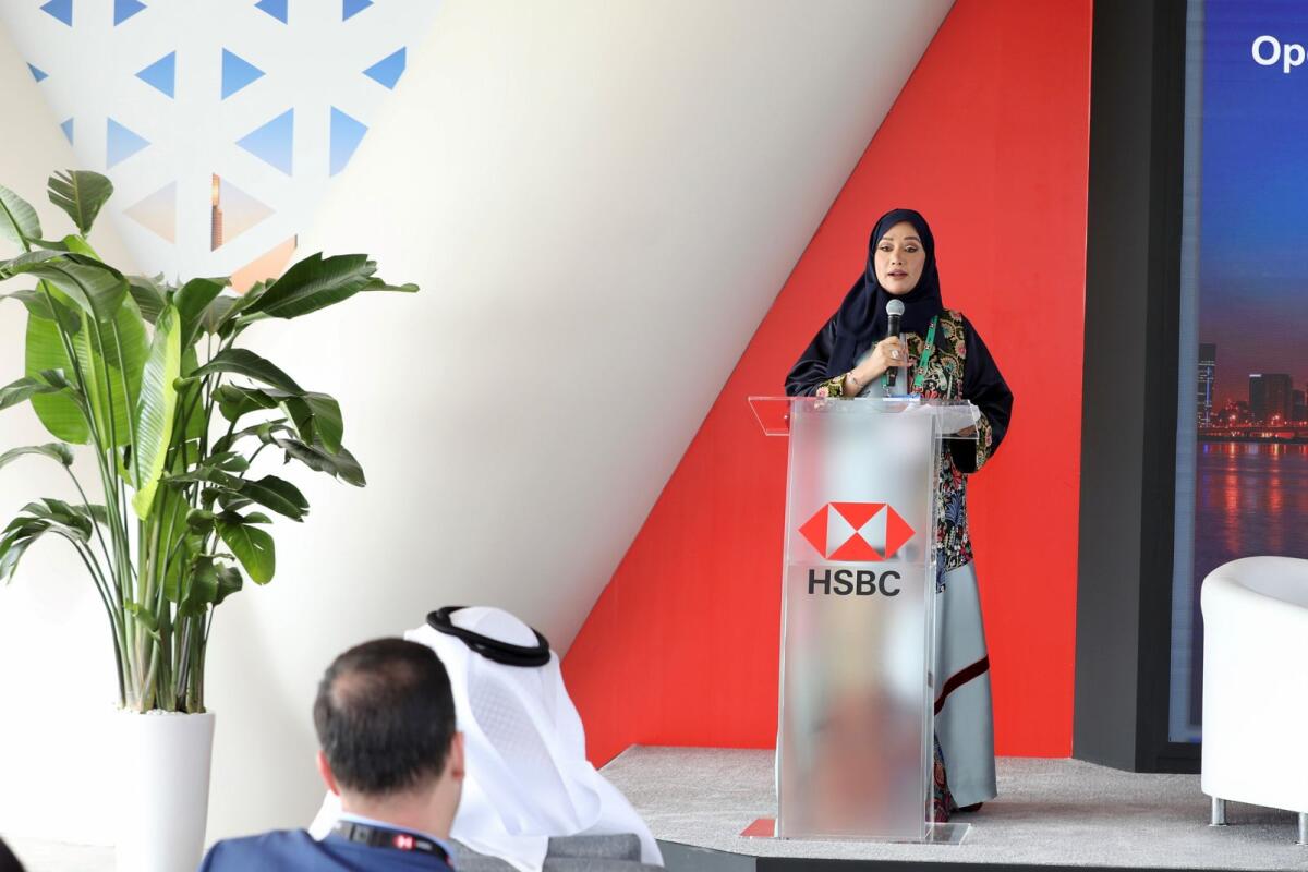 Dr Maryam Buti Al Suwaidi speaks at the forum. — Supplied photo