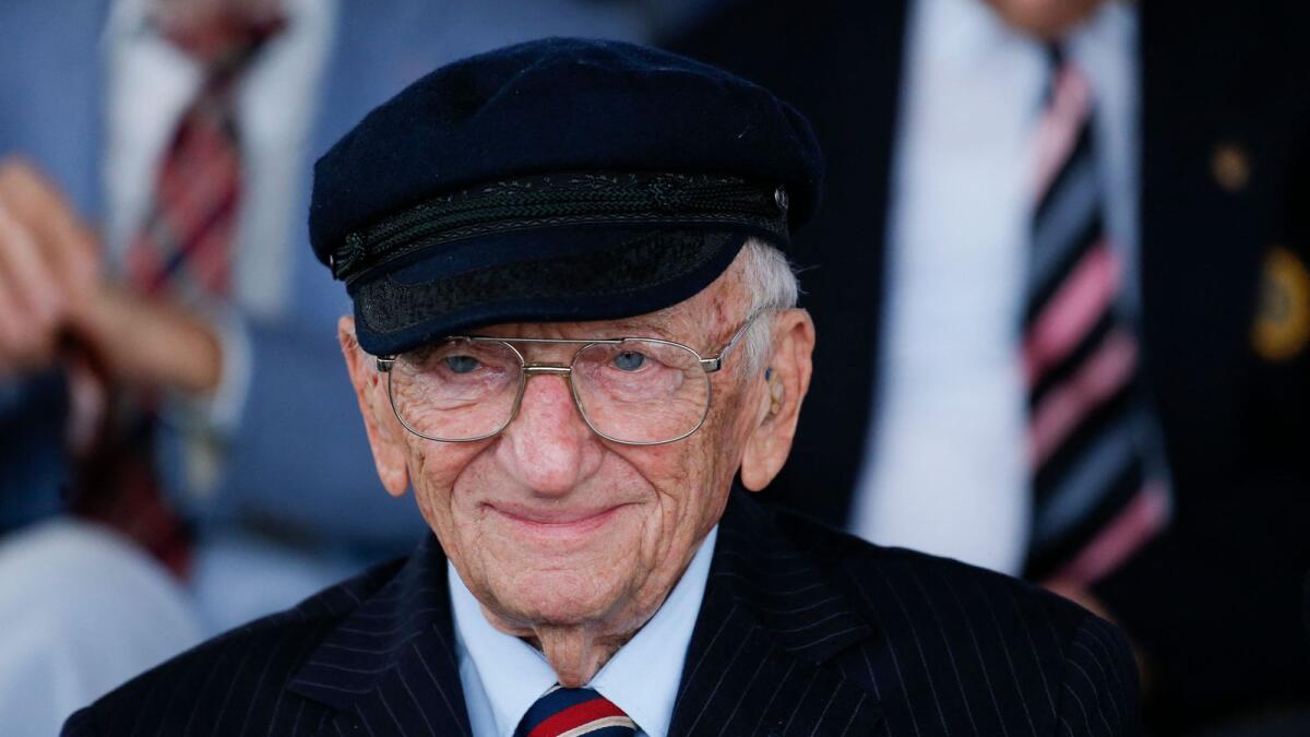 Benjamin Ferencz attends the award ceremony to honour World War II veterans in New York City. — AFP file