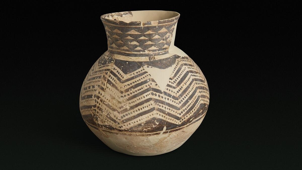 The UAE’s Marawah Vase is part of the Louvre Abu Dhabi’s ‘Roads of Arabia: Archaeological Treasures of Saudi Arabia’ exhibition.- Supplied photo
