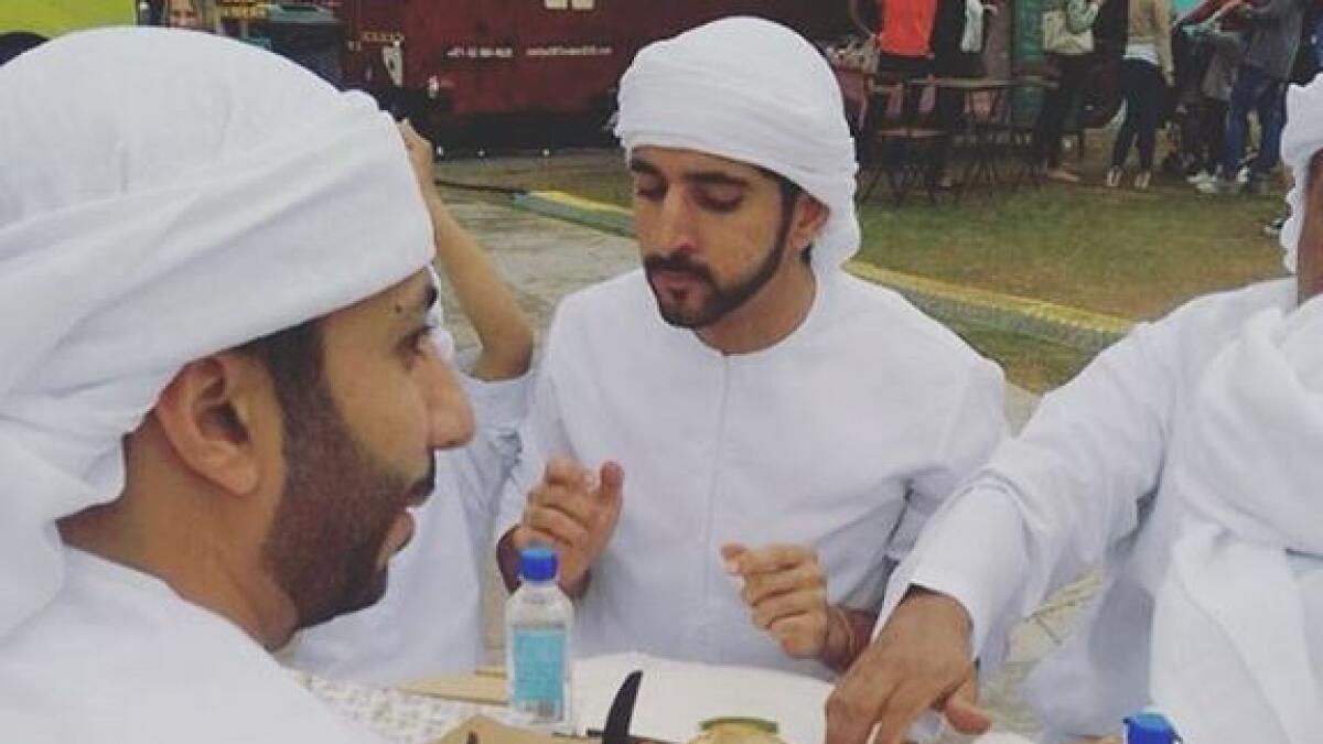 Sheikh Hamdan eats massive 24k gold burger in Dubai