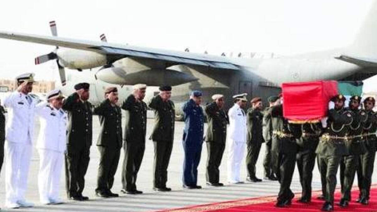 Body of UAE martyr arrives in Abu Dhabi