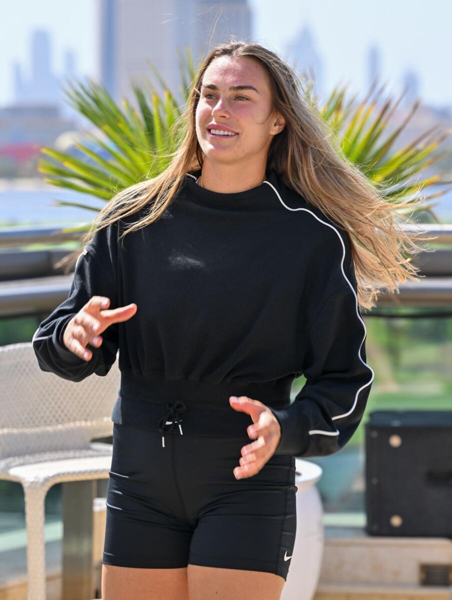 Aryna Sabalenka is ready to entertain fans at the Dubai Duty Free Tennis Championships. — Photos by M Sajjad