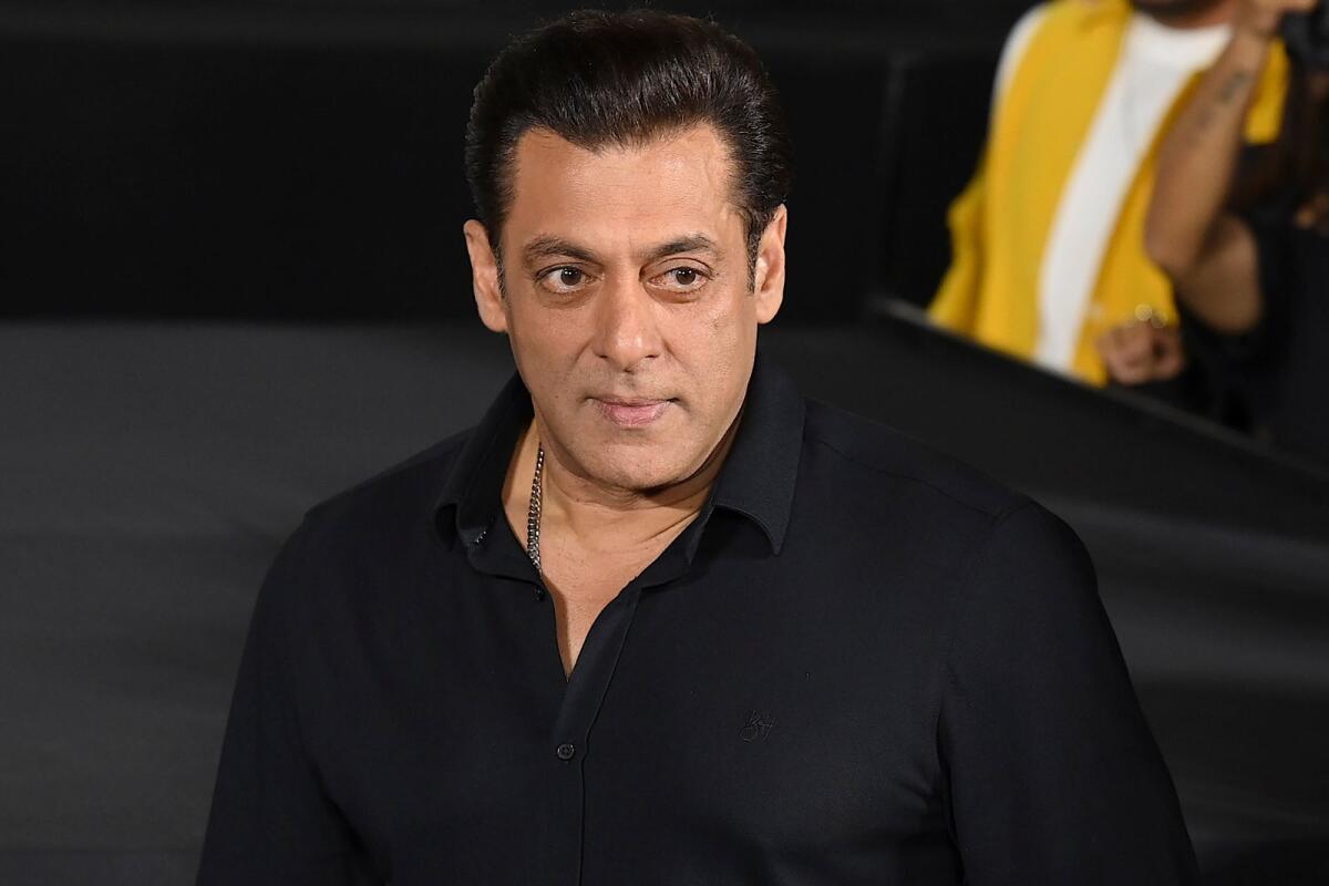 Salman Khan poses during the trailer launch of his upcoming film ‘Kisi Ka Bhai Kisi Ki Jaan' in Mumbai on April 10, 2023. Photo: AFP