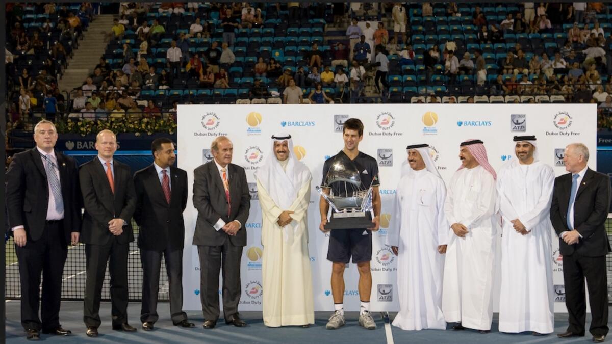 The first of Novak Djokovic's five Dubai titles came in 2009. (DDF Tennis)