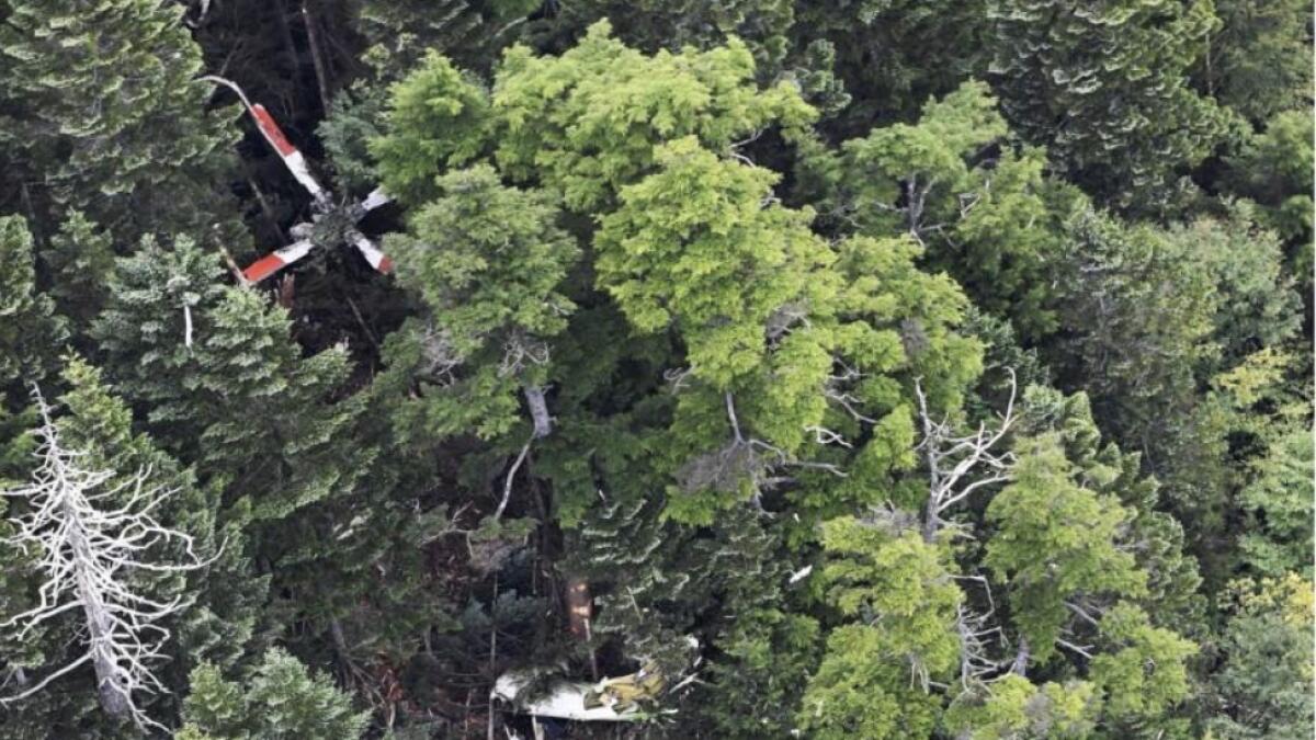 Helicopter with nine aboard crashes in Japan