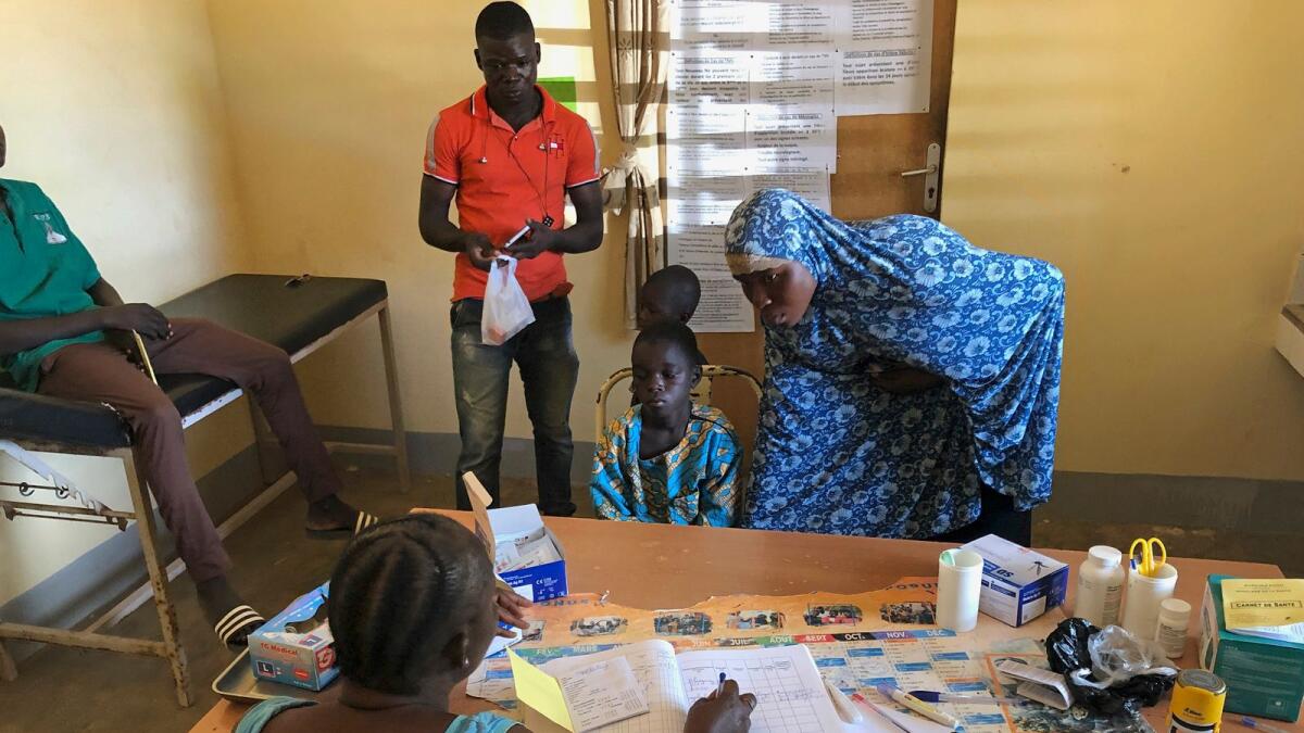 A small clinic in Gampela village on the outskirts of Burkina Faso's capital, Ouagadougou.