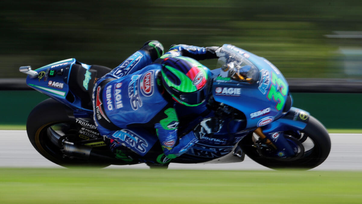 Italtrans Racing Team's Enea Bastianini in action during the Moto2 race. - Reuters