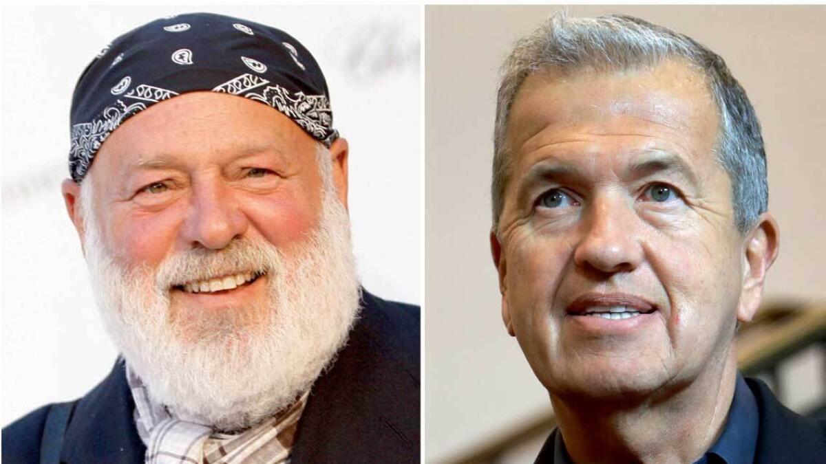 Bruce Weber and Mario Testino say  they are dismayed and surprised by the allegations. — AP