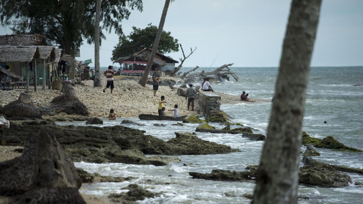 File photo of the seashore in Meulaboh, Aceh province where a tsunami in 2014. Photo: AFP