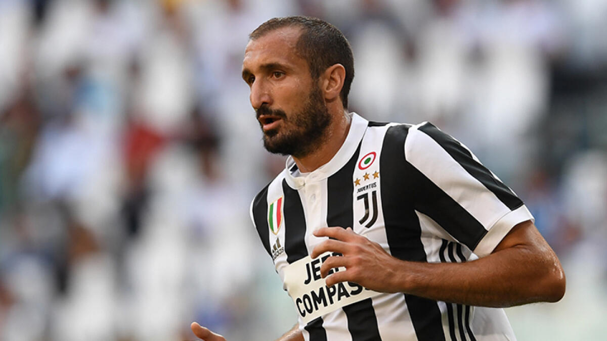 Giorgio Chiellini, 35, confirmed he will play for at least one more season. -- Agencies
