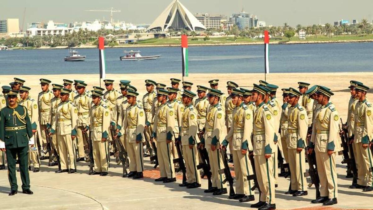 Dubai Police during the UAE Flag Day celebrations at Dubai Creek Park in Dubai. Photo by Juidin Bernarrd/ Khaleej Times
