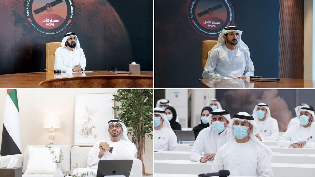 UAE leaders, laud, Mars team, hard work, launch, happen, amid, Covid-19