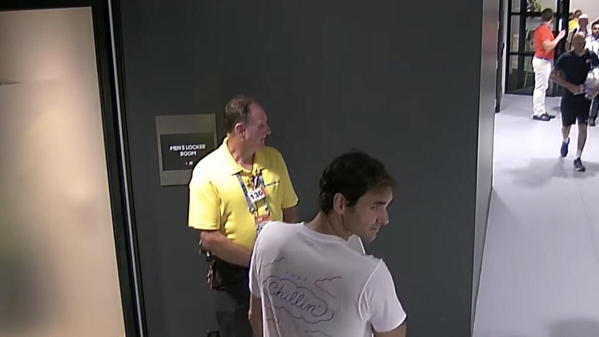 Video: Federer denied entry to players lounge by security guard