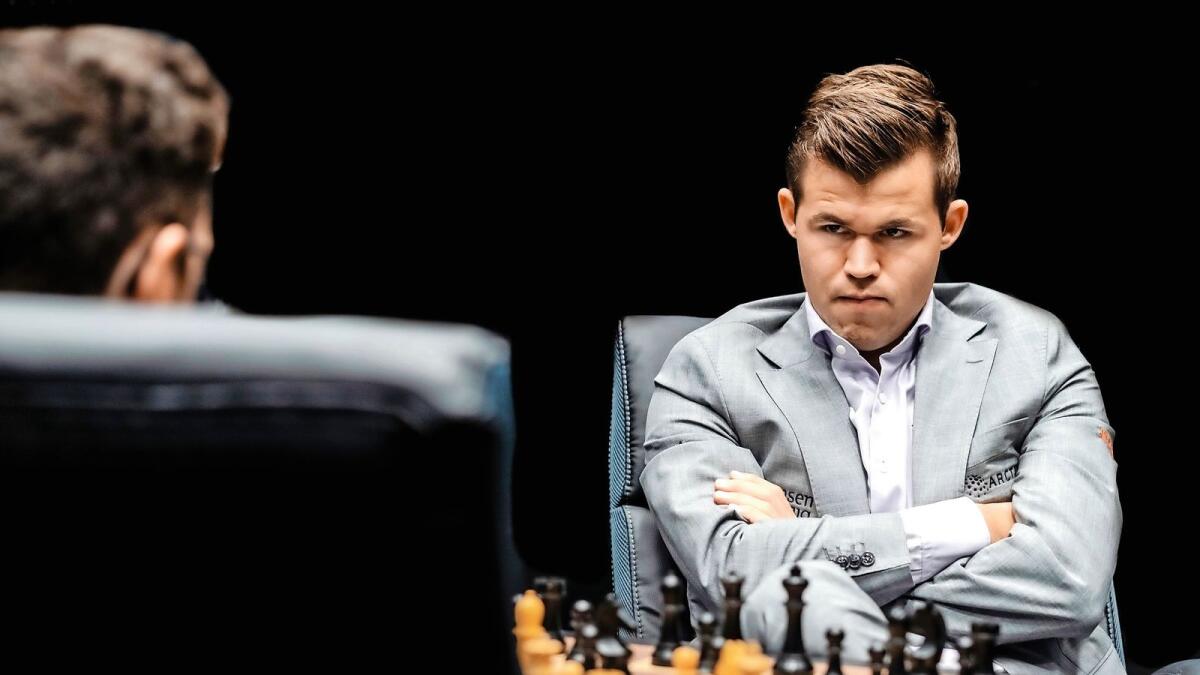 Magnus Carlsen is the clear favourite in the World Chess Championship match in Dubai. — Twitter