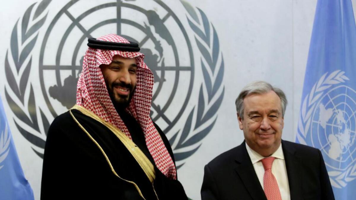 Saudi Crown Prince receives phone call from UN Secretary-General