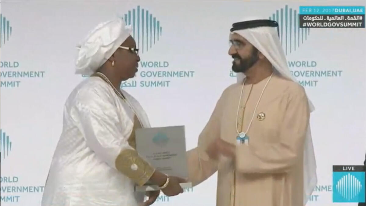 The winner of The Best Minister Award at the #WorldGovSummit is Awa Marie Coll-Seck.