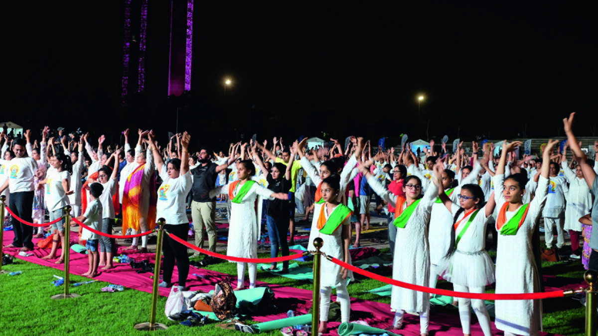 Yoga enthusiasts in UAE mark unity of body and mind 