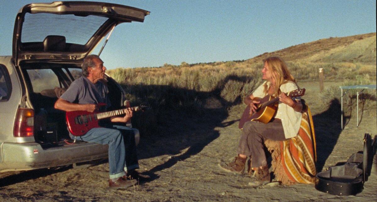Wes Studi, left, and Dale Dickey in a scene from 'A Love Song.'