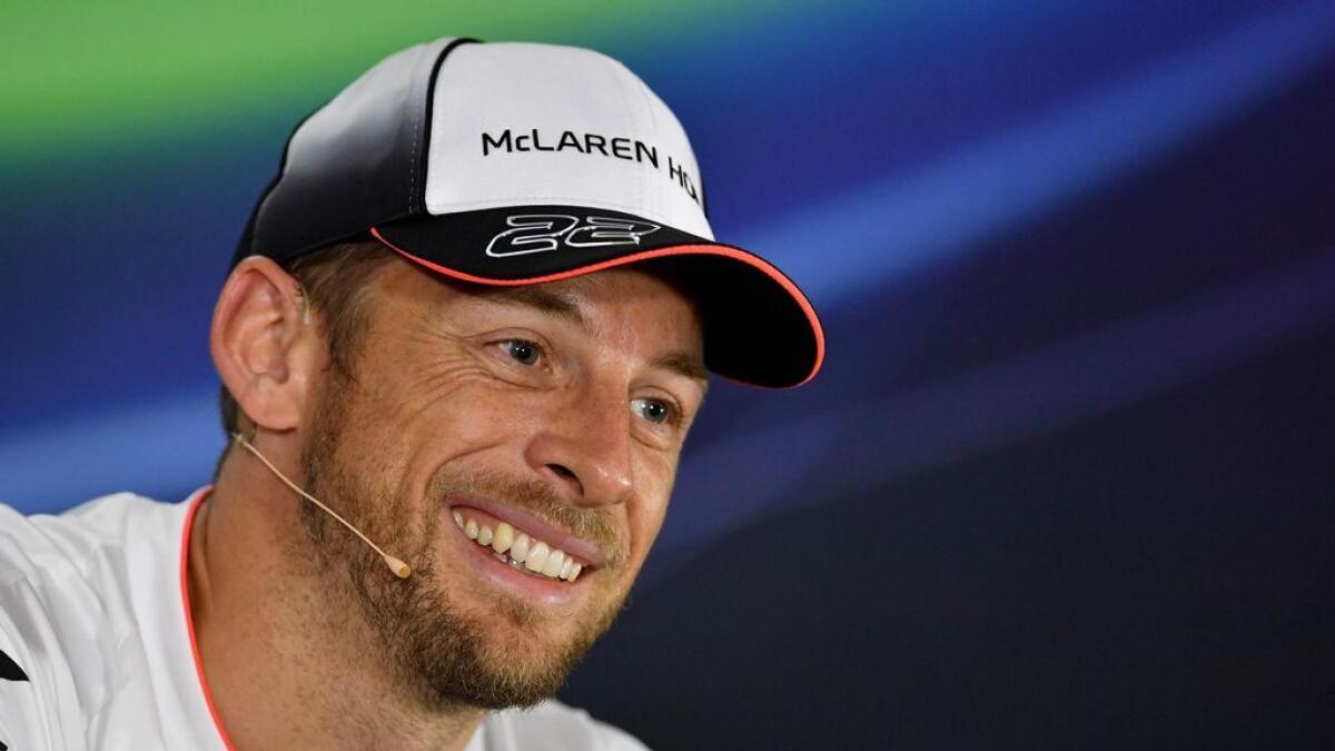  McLaren Hondas British driver Jenson Button attends the drivers press conference ahead of the Abu Dhabi Formula One Grand Prix at the Yas Marina circuit 