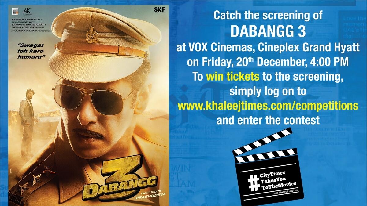 Win tickets for the movie 'Dabangg 3'