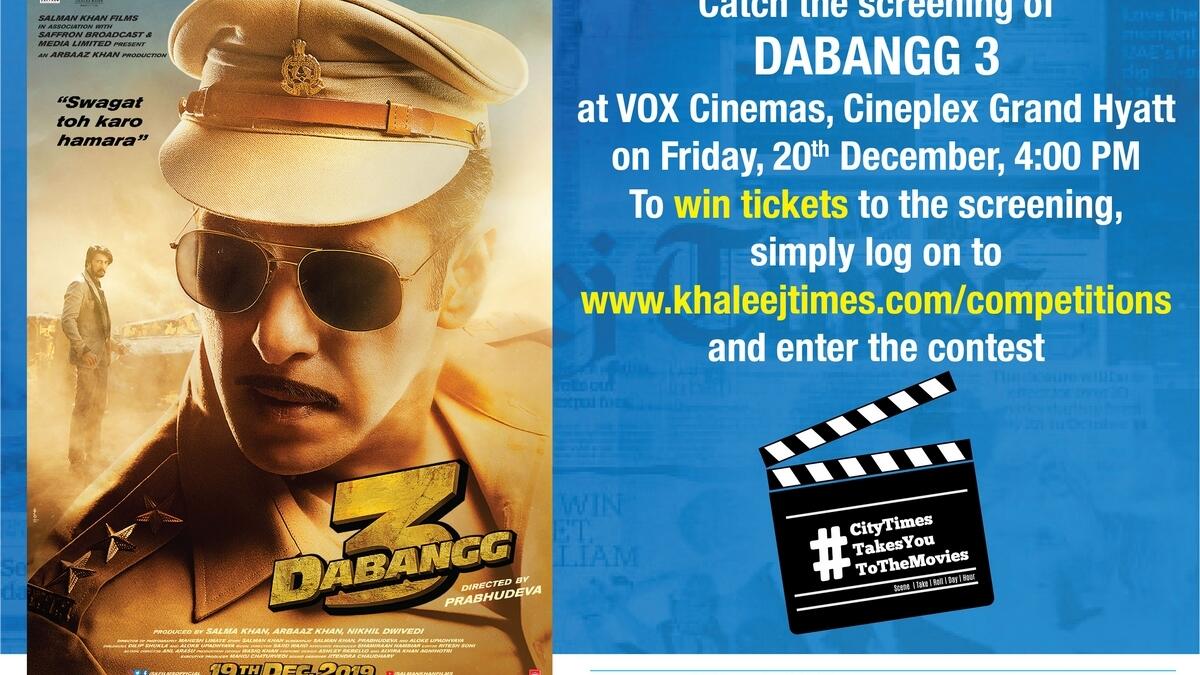 Win tickets for the movie 'Dabangg 3'