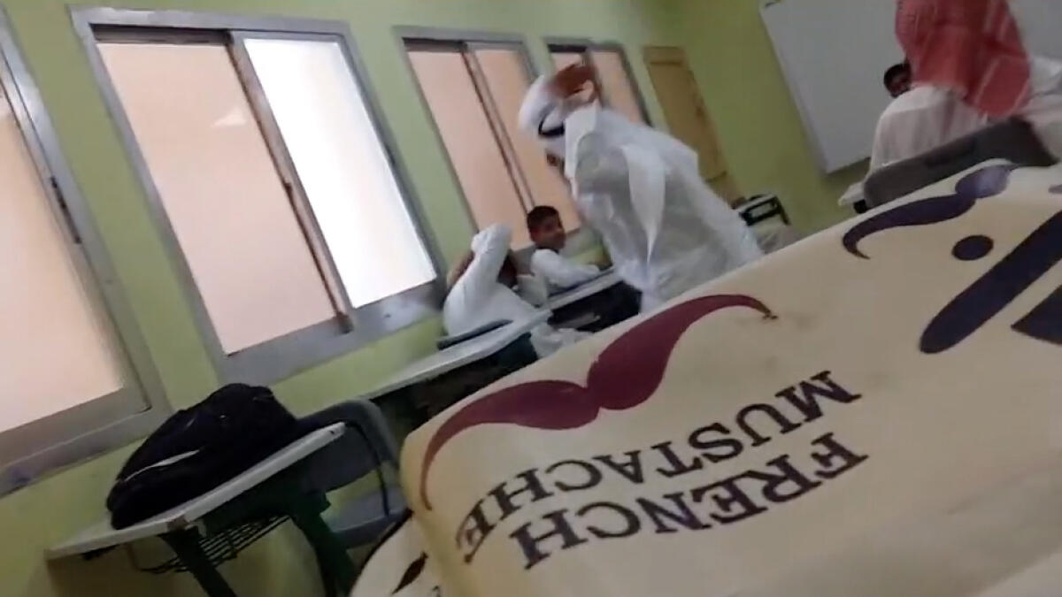 Third video of teacher beating up student in UAE emerges