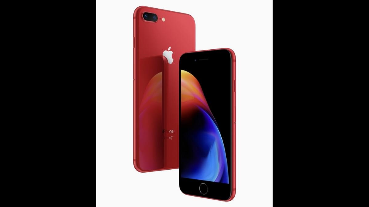 The special edition iPhone 8 and 8 Plus in red will be available in limited markets, including the UAE.- Alamy Image 