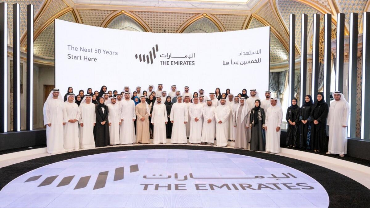 His Highness Sheikh Mohammed bin Rashid Al Maktoum, Vice-President and Prime Minister of the UAE and Ruler of Dubai, on Wednesday announced the winner of the UAE Nation Brand logo competition.