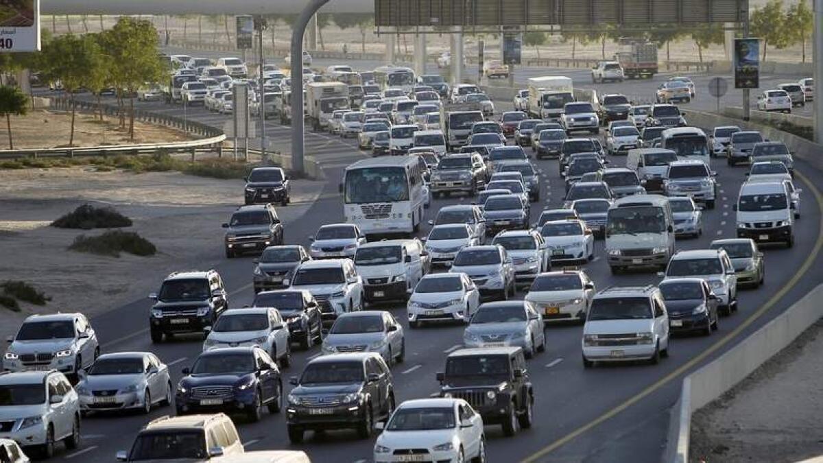 Multi-vehicle crash causes traffic chaos in Dubai