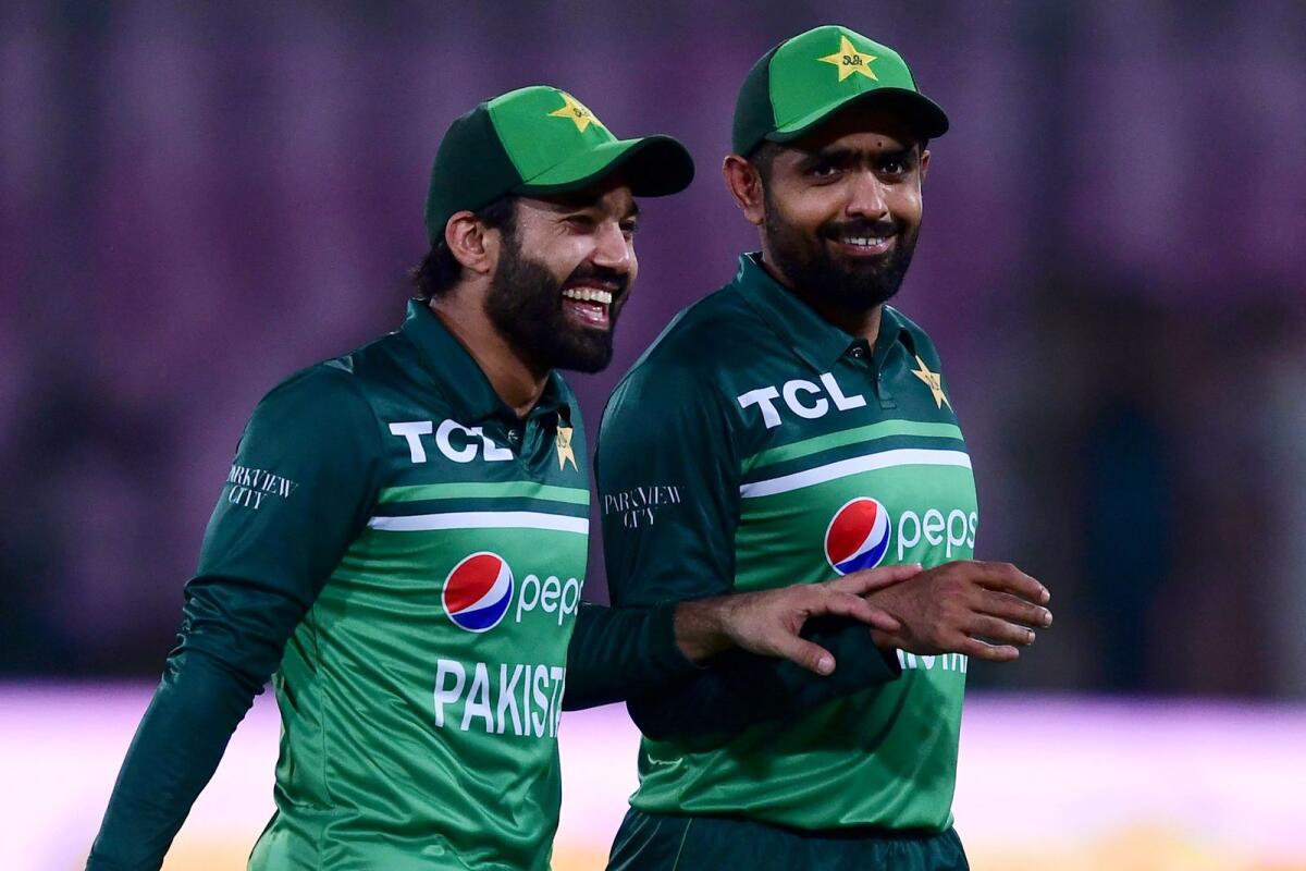 Pakistan's captain Babar Azam (right) and teammate Mohammad Rizwan. — AFP File