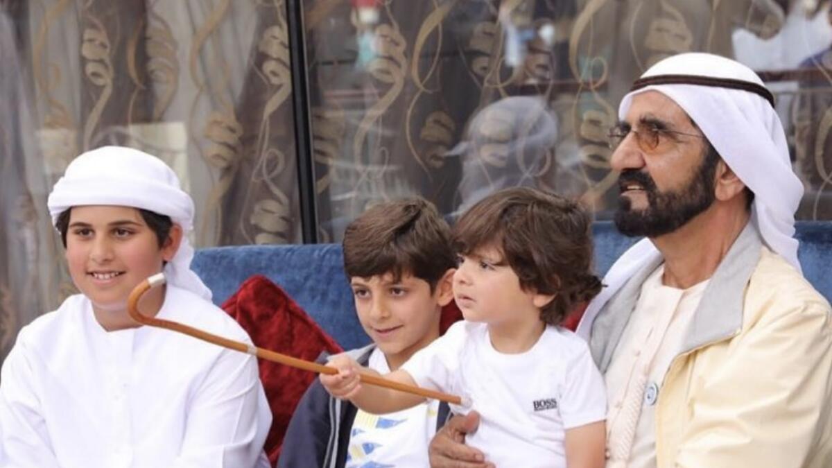 Video: Sheikh Mohammed dances, plays with his grandkids